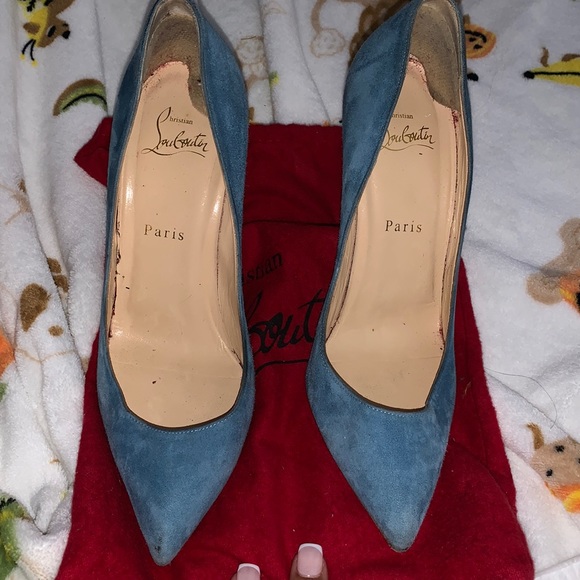 Christian Louboutins color blue USED !!!! Only one duster bag - Picture 3 of 10